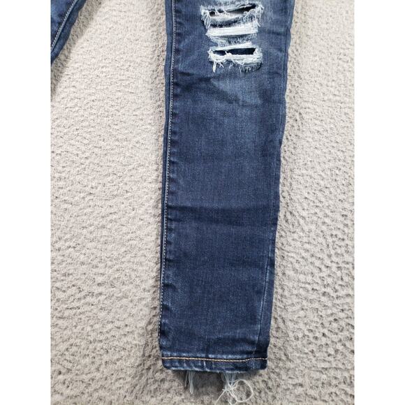 American Eagle Jeans Women's 8 Short Hi-Rise Jegging Distressed Stretch 28x27 - Picture 3 of 16